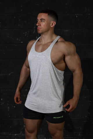 Classic Bodybuilding Racerback Stringer - Light Gray