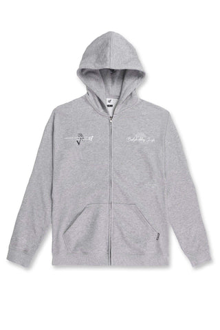 All Or Nothing French Terry Classic Zip-Up Hoodie - Light Gray - Jed North Canada