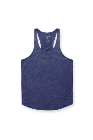 Camiseta clásica vintage lavada con espalda nadadora - Azul marino