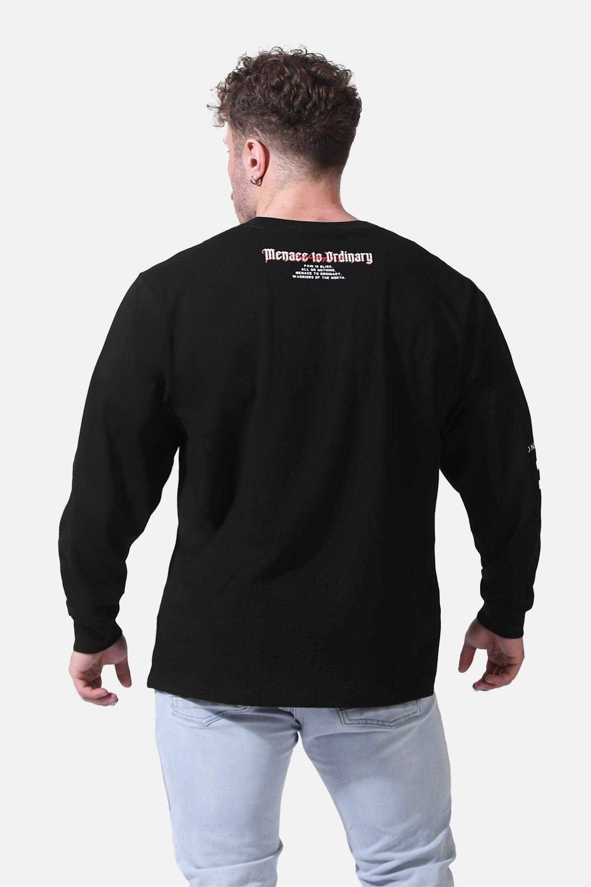 Retro Gym Long Sleeve T-Shirt - Black - Jed North Canada