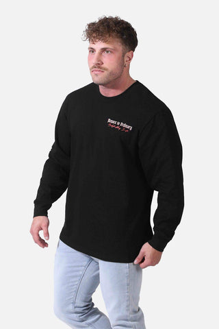 Retro Gym Long Sleeve T-Shirt - Black - Jed North Canada
