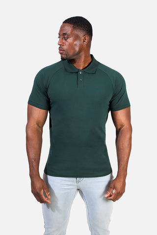 Muscle Fit All-Day Polo T-Shirt - Dark Green