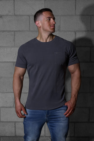Classic Casual Pocket T-Shirt - Dark Gray