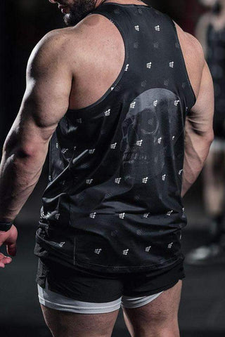 Graphic Muscle Tank Top - Skull Logo - Jed North Canada