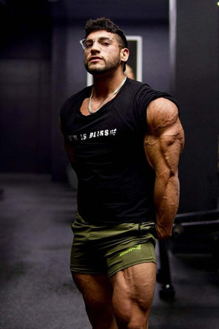 Retro Bodybuilding Tee - Black