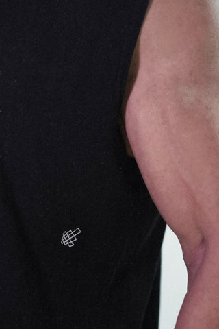 Oversized Washed Sleeveless T-Shirt - Washed Black