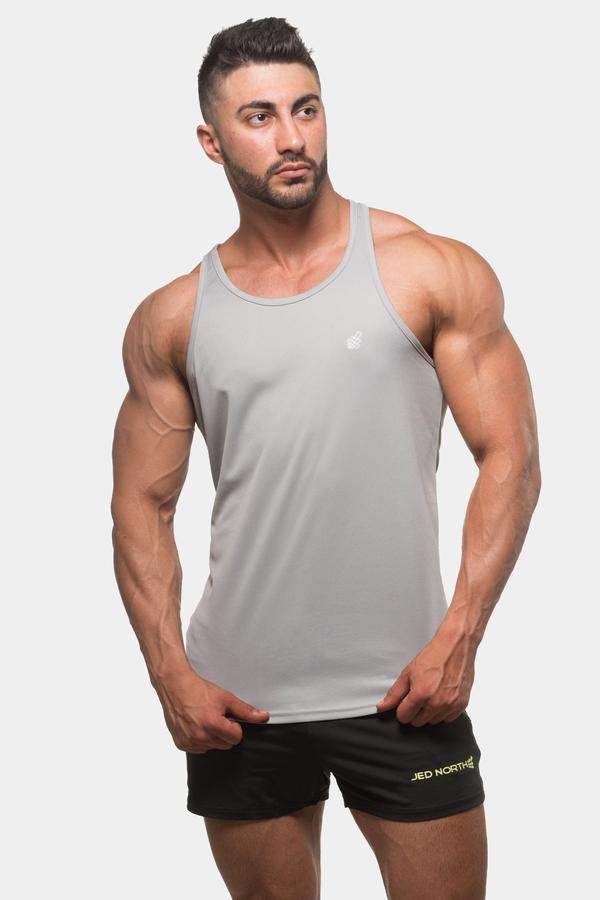 Fast-Dry Bodybuilding Workout Stringer - Silver - Jed North Canada
