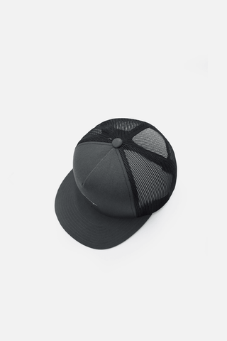Gorra de béisbol de malla con cierre a presión - Gris carbón