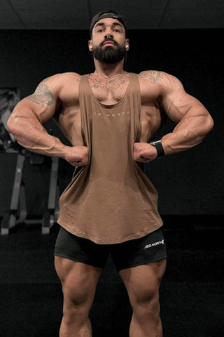 Classic Bodybuilding Racerback Stringer - Walnut Brown
