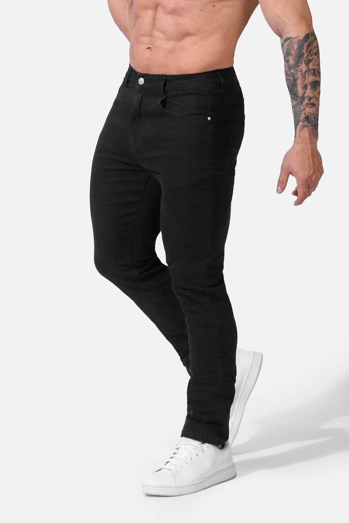 Men's Fitted Stretchy Pants - Black - Jed North Canada
