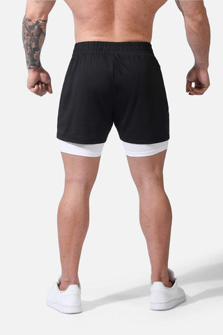 Men's 2-In-1 7" Gym Shorts - Black