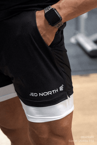 Men's 2-In-1 7" Gym Shorts - Black