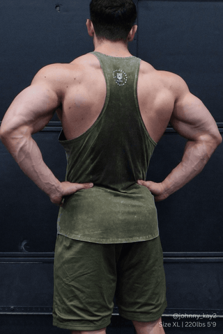 Classic Vintage Washed Racerback Stringer - Hunter Green