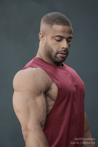 Apollo Men's Sleeveless Training Tee - Crimson Red