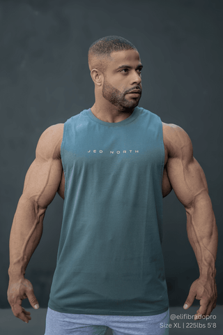 Apollo Men's Sleeveless Training Tee - Stone Blue