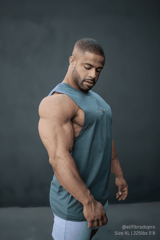Apollo Men's Sleeveless Training Tee - Stone Blue