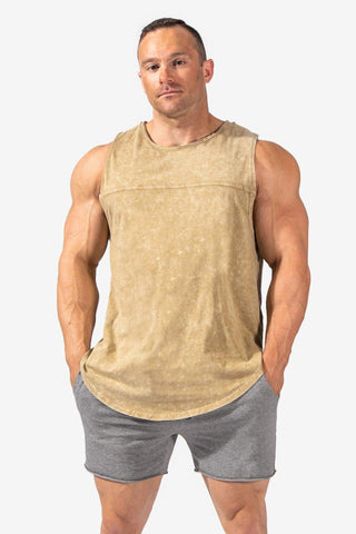 Vintage Washed Muscle Tee - Brown - Jed North Canada