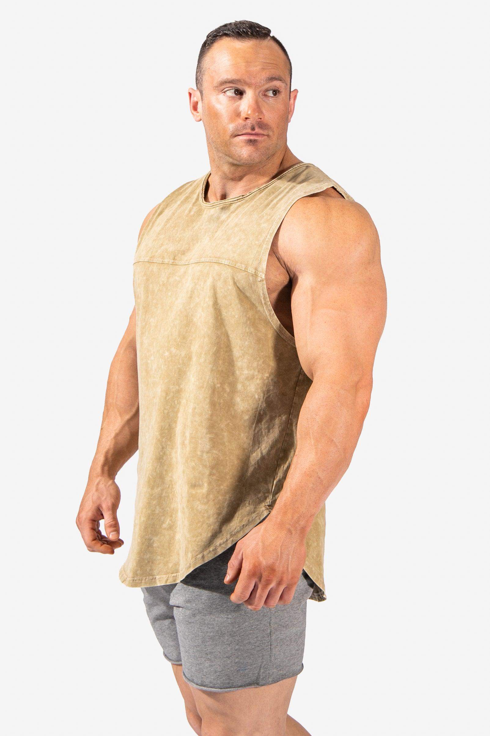 Vintage Washed Muscle Tee - Brown - Jed North Canada