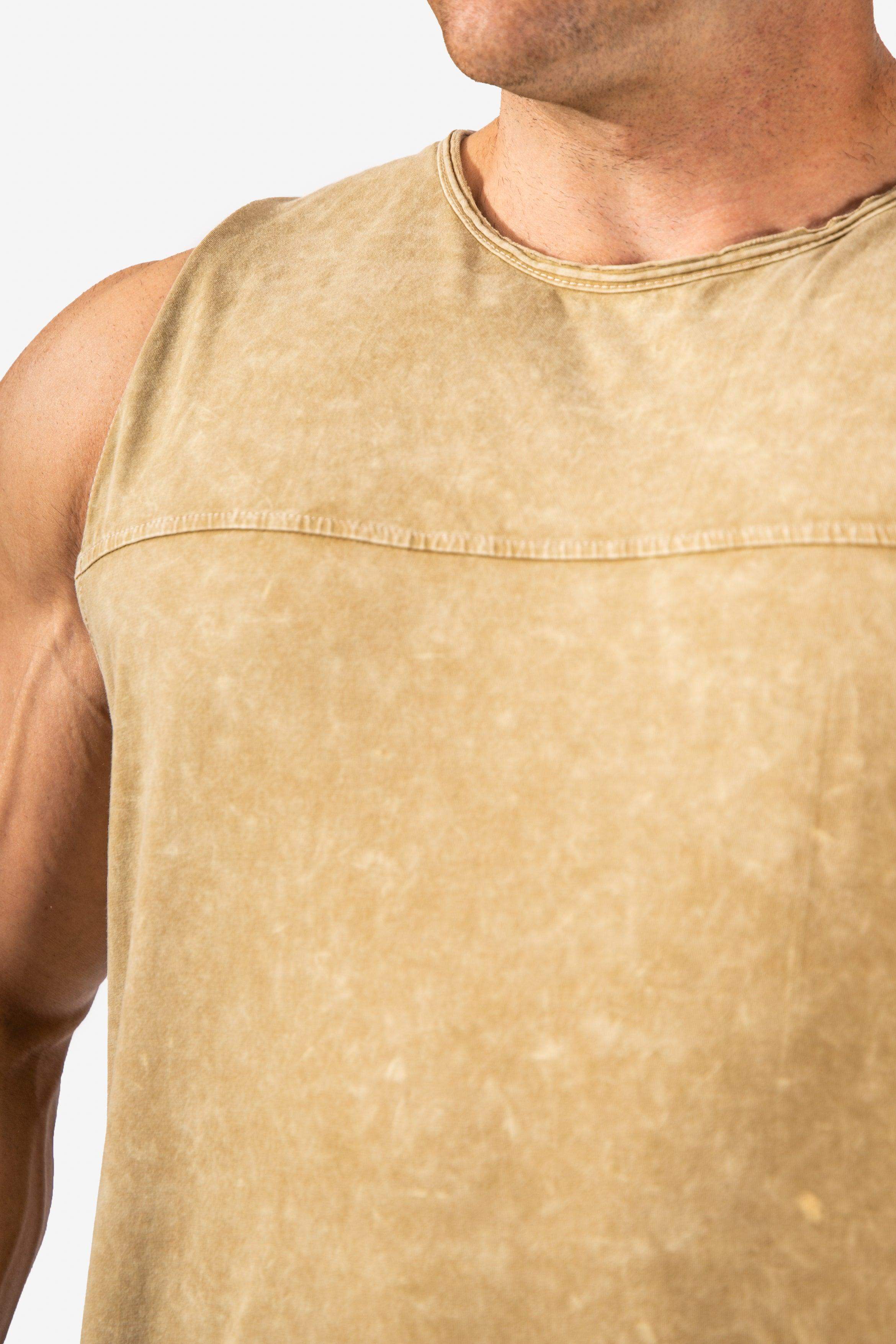 Vintage Washed Muscle Tee - Brown - Jed North Canada