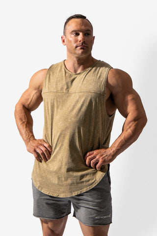 Vintage Washed Muscle Tee - Brown - Jed North Canada