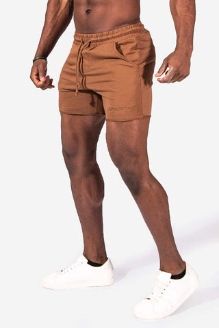 Men's Versatile Workout Sweat Shorts - Brown (6567212908611)