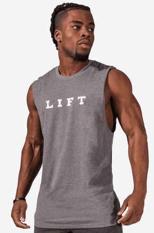Men's Active Cut Off Sleeveless Tee - Gray (6569532784707)