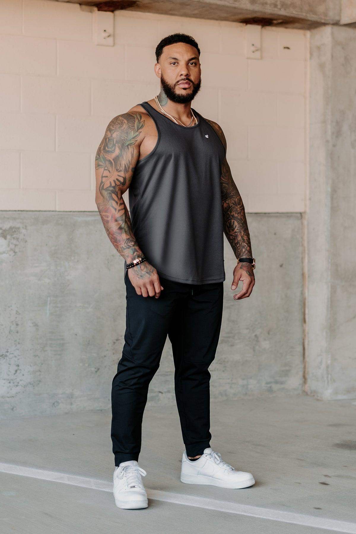 Dri-Fit Workout Bodybuilding Stringer - Dark Gray - Jed North Canada