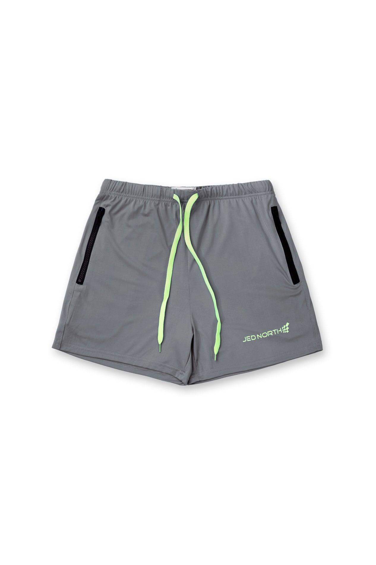 Agile Bodybuilding 4'' Shorts w Zipper Pockets - Gray - Jed North Canada
