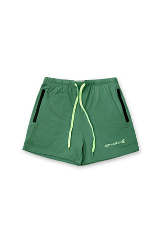 Agile Bodybuilding 4'' Shorts w Zipper Pockets - Green - Jed North Canada