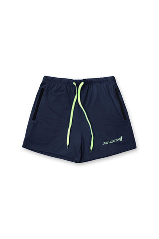 Agile Bodybuilding 4'' Shorts w Zipper Pockets - Navy Blue - Jed North Canada