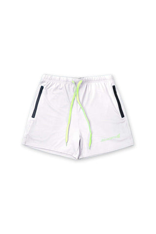 Agile Bodybuilding 4'' Shorts w Zipper Pockets - White - Jed North Canada