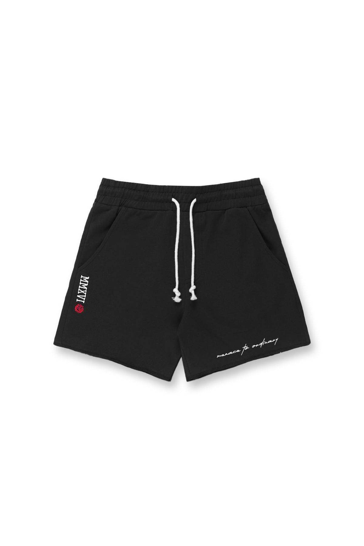 Motion 5'' Varsity Sweat Shorts - Black & White - Jed North Canada