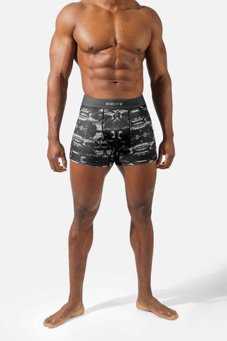 Men's Full Mesh Boxer Briefs 2 Pack - Green Camo and Black Brush - Jed North Canada