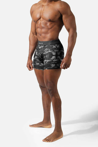Men's Full Mesh Boxer Briefs 2 Pack - Green Camo and Black Brush - Jed North Canada