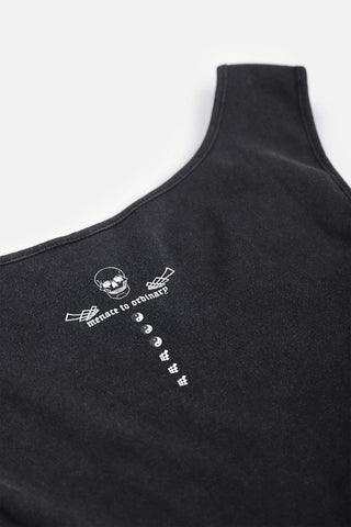 Heavy Duty Workout Tank Top - Washed Black Skull - Jed North Canada