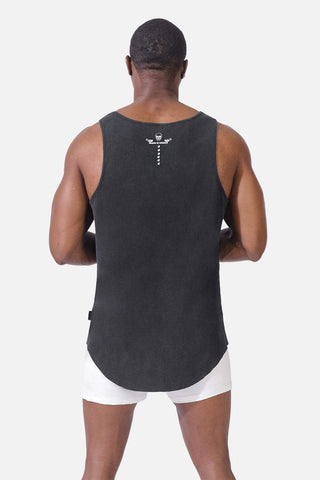 Heavy Duty Workout Tank Top - Washed Black Skull - Jed North Canada