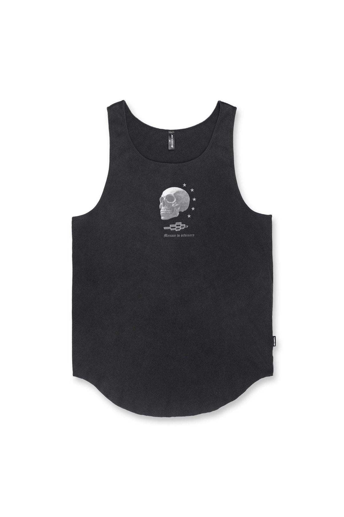 Heavy Duty Workout Tank Top - Washed Black Skull - Jed North Canada