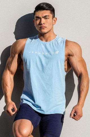 Men's Sleeveless Training Tee - Blue - Jed North Canada