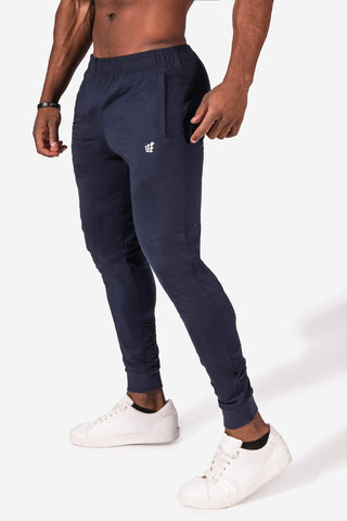 Men's Fitted Tapered Joggers - Navy (6569930752067)