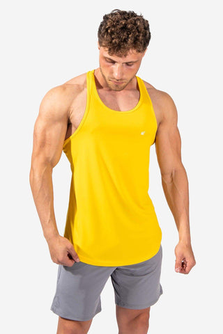 Men's Dri-Fit Bodybuilding Workout Stringer - Yellow (4609087832131)